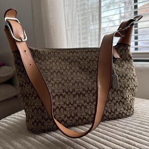 Vintage Coach Signature Demi Shoulder Bag